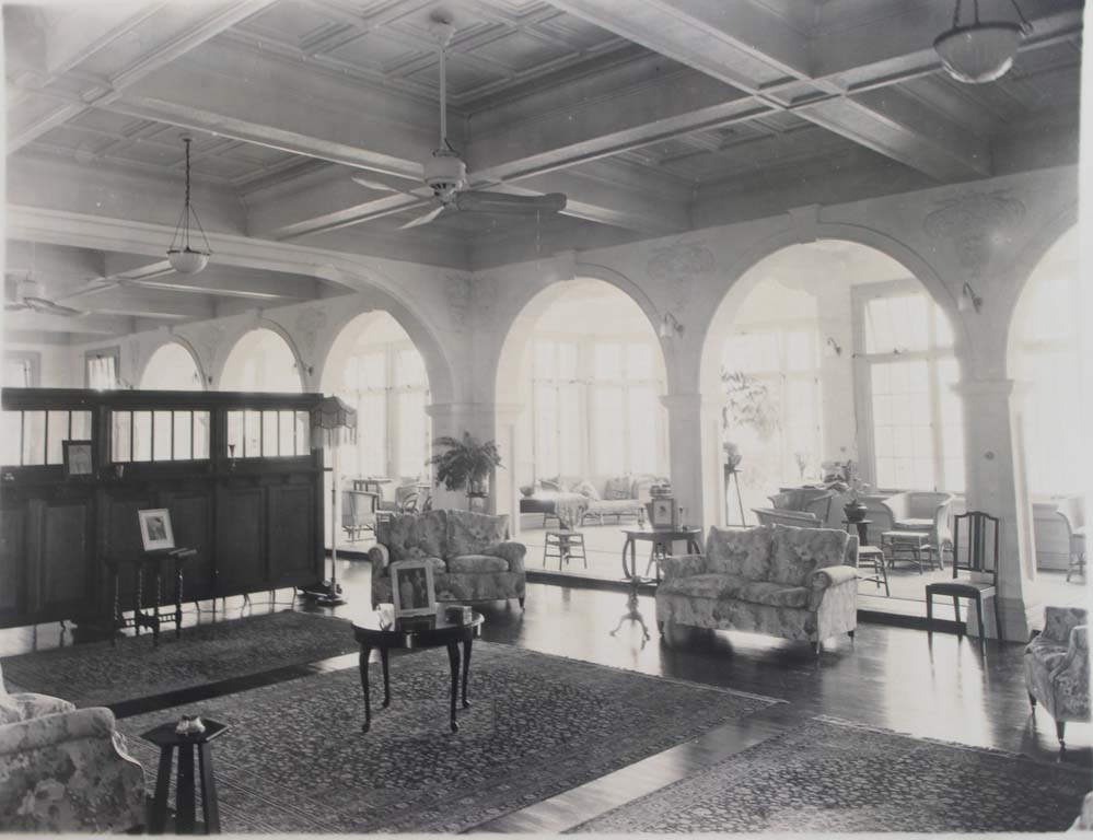 “Government House, Suva (No 3) Interior: Main reception room”, from collection of Lady Hudson?, n.d., Source: Fiji Museum P32.4/110