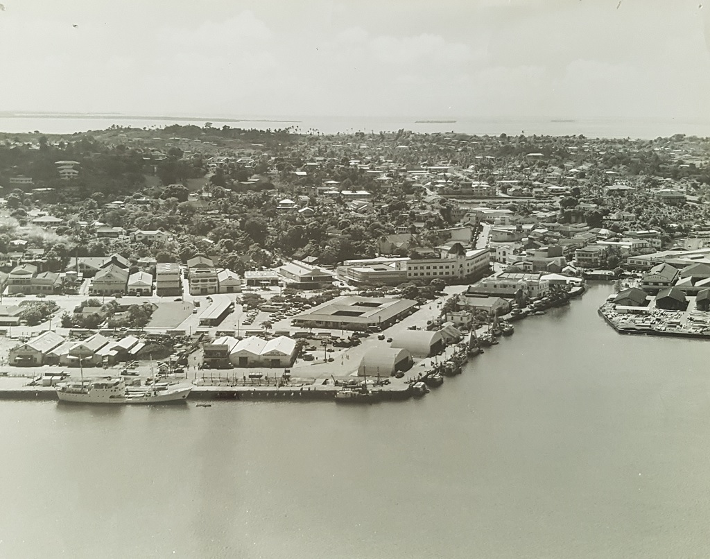 “Aerial view of King’s wharf and municipal market, c.1950s” Source: Fiji Museum P32.4/148